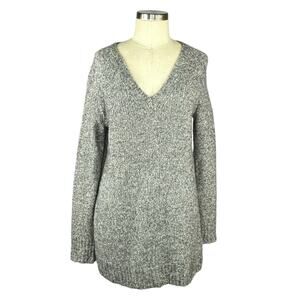 EQUIPMENT Asher V-Neck Heathered Gray Pullover‎ Sweater Women's Size XS Knit